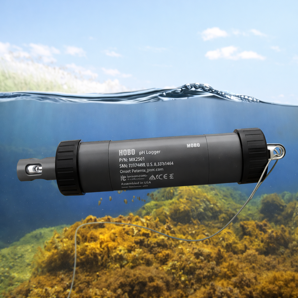 Registrador de datos de pH y temperatura Bluetooth MX2501, 2.0 a 12.0 pH, Onset - 4