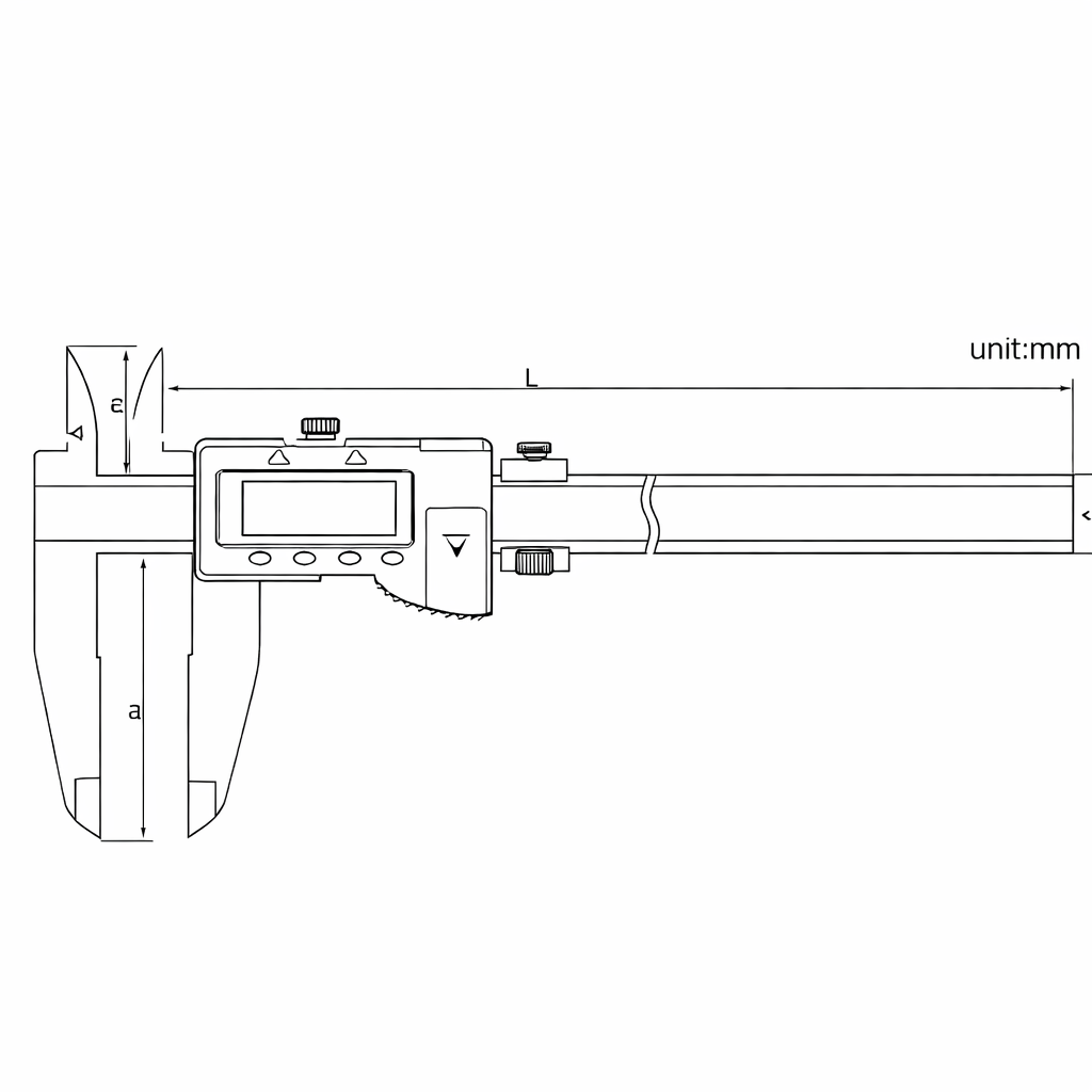 Calibrador digital para medición interna y externa Serie 150 ,450 a 1000 mm/18 a 40 pulg, ACCUD - 1