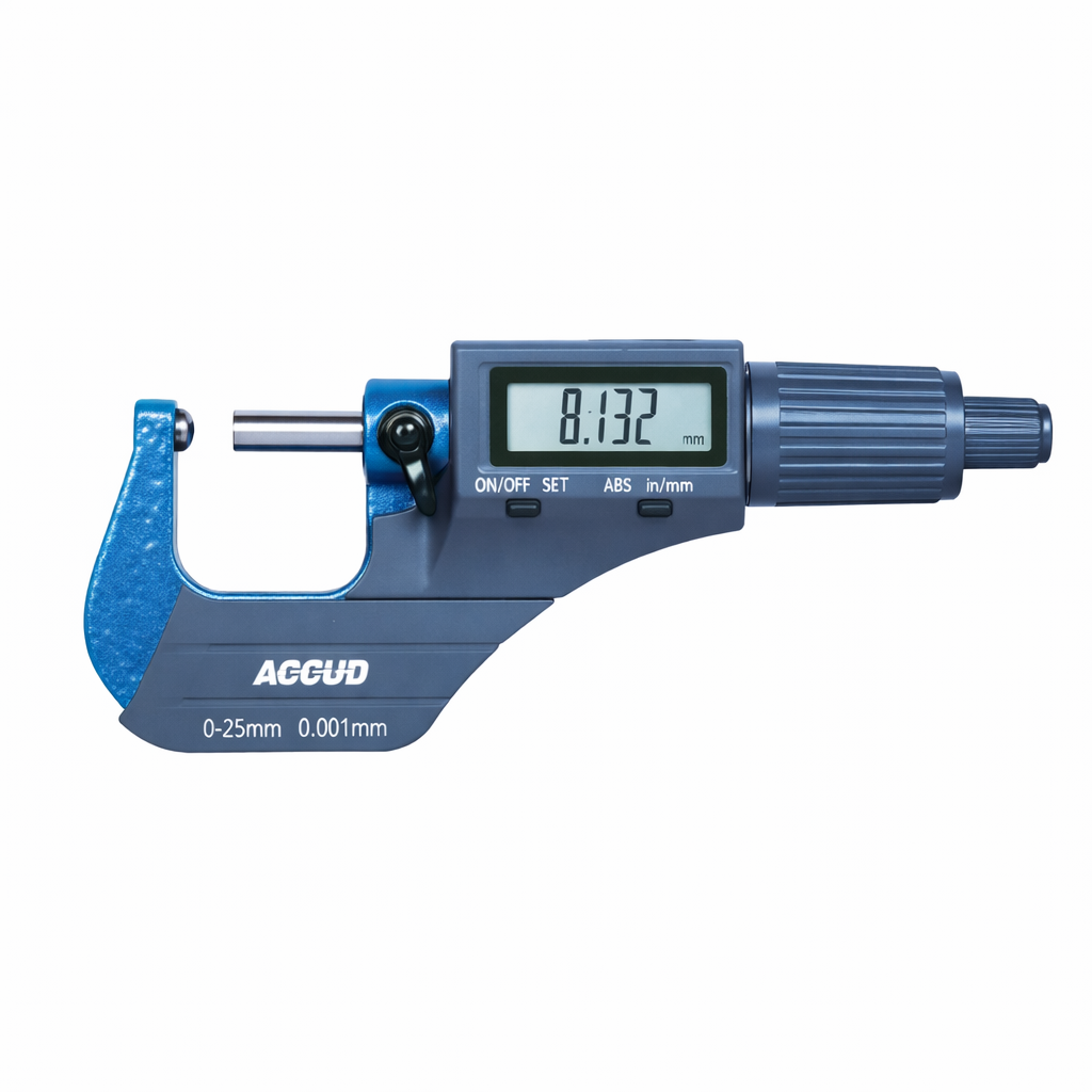 Micrómetro digital para tubo Serie 331, 0 mm a 100 mm / 0 pulg a 4 pulg, ACCUD.