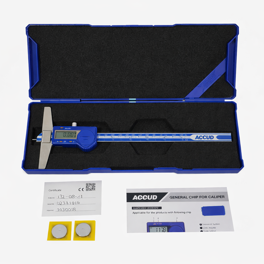 Medidor de profundidad Serie 172, 0 a 200 mm o 0 a 8 pulg, ACCUD - 1