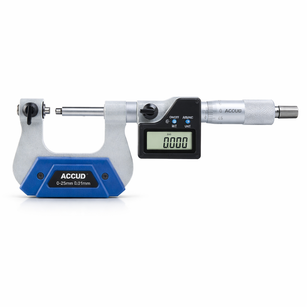 Micrómetro digital de rosca de tornillo Serie 333, 25 a 200 mm / 1 a 7-8 pulg, ACCUD