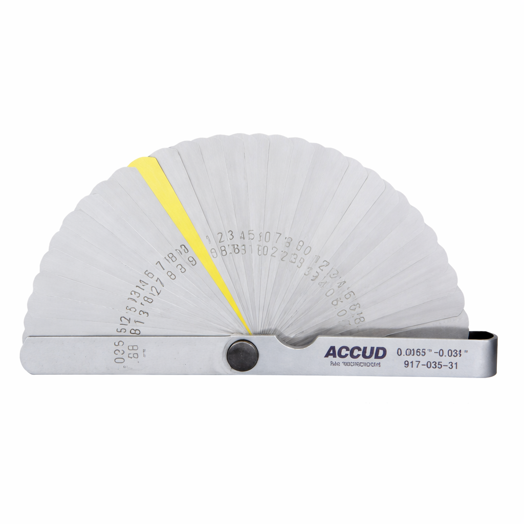 Calibrador de espesores en pulgadas Serie 917, 0.0015 a 0.035 pulg, ACCUD
