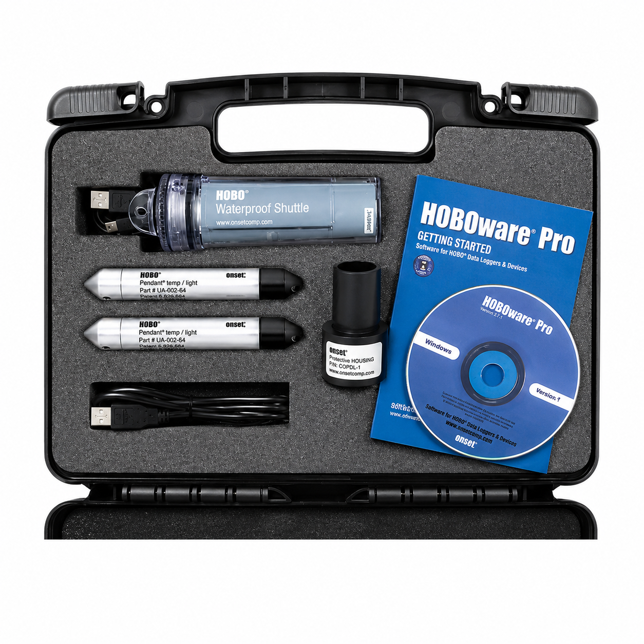 Kit de monitoreo de nivel de agua 13 pies KIT-D-U20-04, 0 a 145 kPa, ONSET