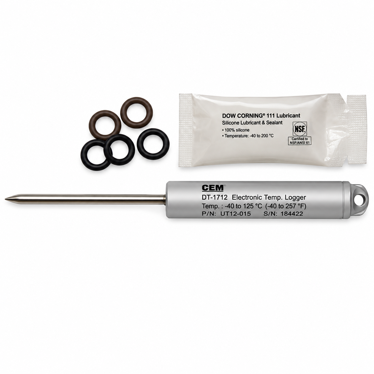 Registrador de temperatura de acero inoxidable  U12-015-02, -40 ° a 125 °C, Onset