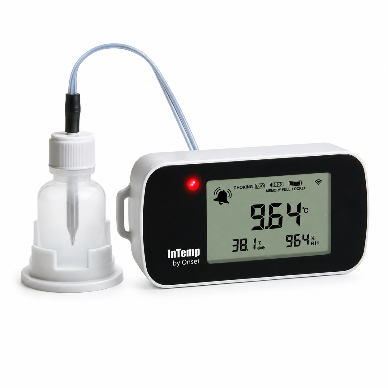 Data logger de datos de temperatura CX402-T215, sonda de 6.6 ", botella de 15 ml, -40 a 100 °C, Onset, Intenmp