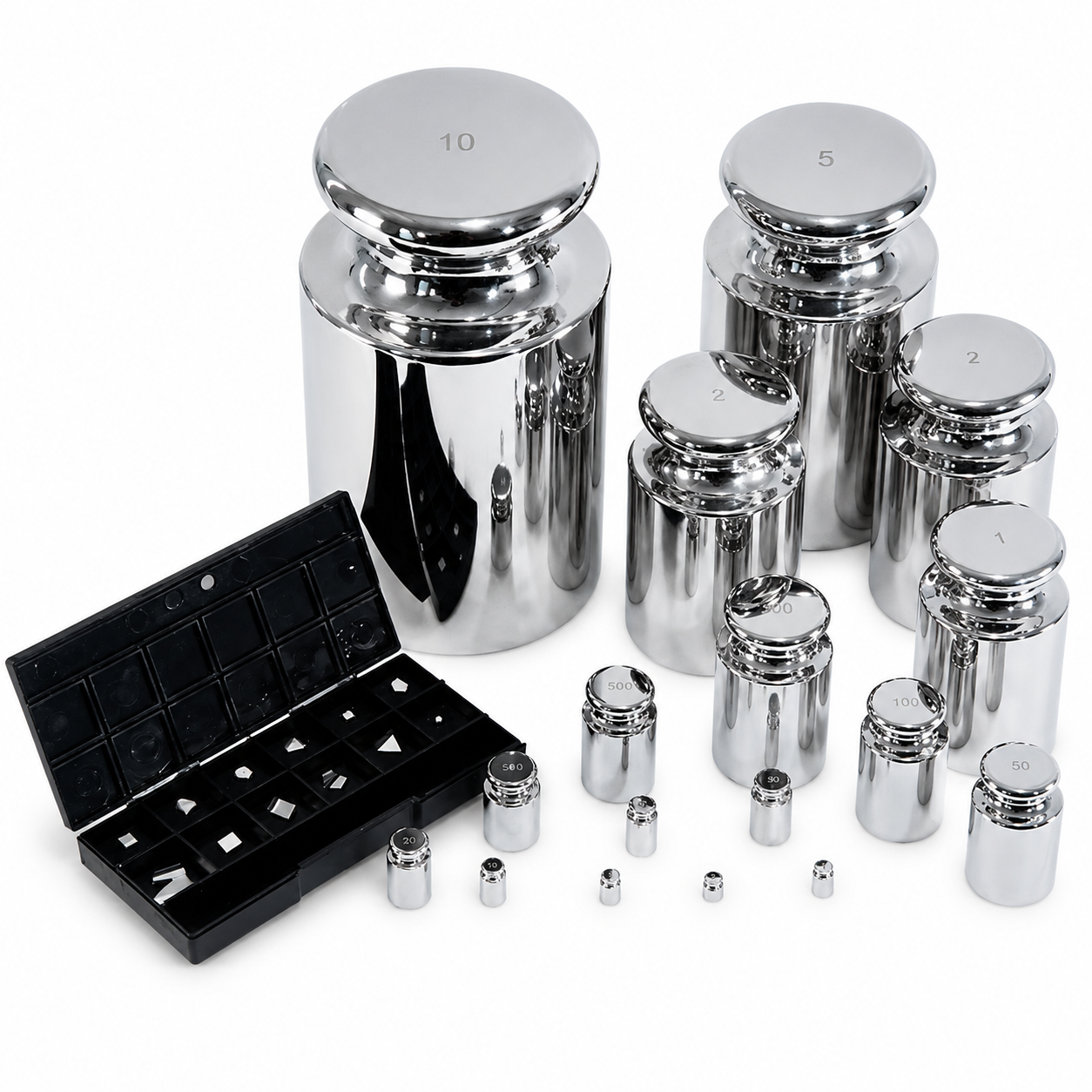 Set de pesas patrón clase F1 Estándar, 1 mg hasta 20 Kg, SumiMet - 1
