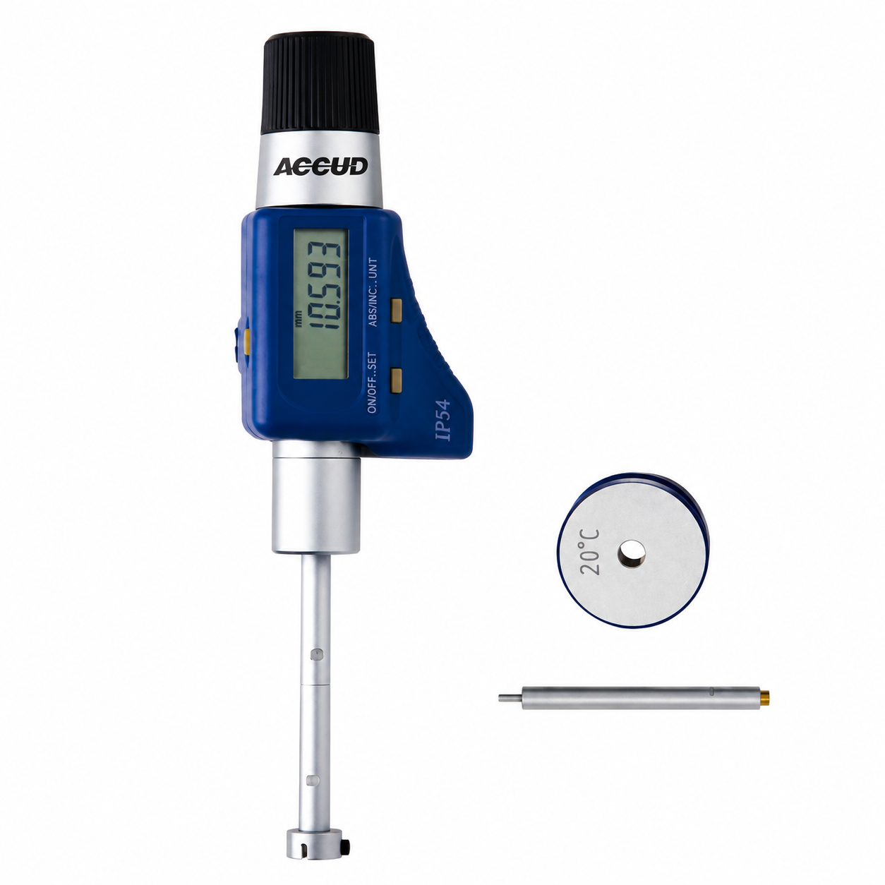 Micrómetro de tres puntos para interiores Serie 361, 6 a 100 mm o 0.24 a 4 pulg, ACCUD