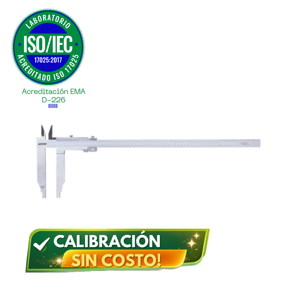 Calibrador Analogico puntas largas Serie 129, 0 mm hasta 1000 mm / 0 pulg hasta 40 pulg, ACCUD - 1