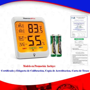 Termohigrómetro para farmacia, cumplimiento a COFEPRIS THPRTP53, -50 a 70° C y 10 a 99 % H.R., SumiMet - 1
