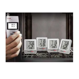 Termohigrómetro para farmacia, cumplimiento a COFEPRIS, THPRTP50, -50 a 70° C y 10 a -99 % H.R., SumiMet - 1
