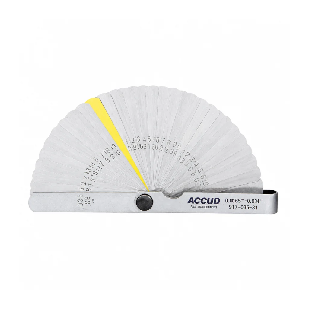Calibrador de espesores en pulgadas Serie 917, 0.0015 a 0.035 pulg, ACCUD