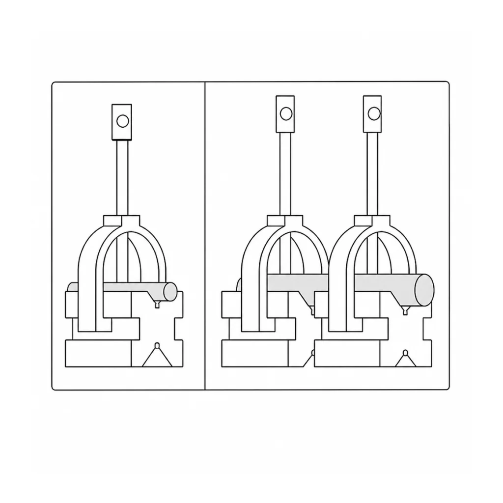 Juego de bloques en V Serie 636, 5 a 90 mm, ACCUD - 1