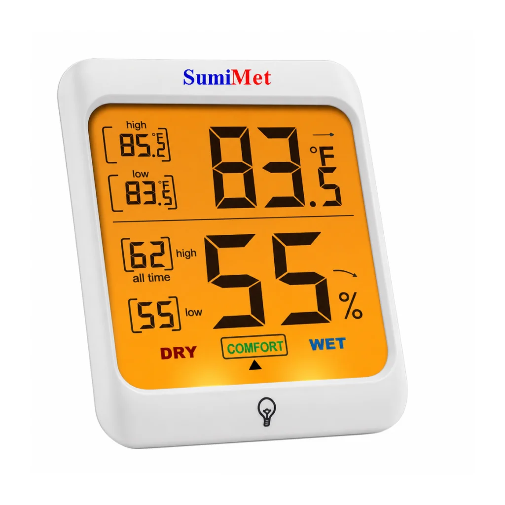 Termohigrómetro para farmacia, cumplimiento a COFEPRIS THPRTP53, -50 a 70° C y 10 a 99 % H.R., SumiMet